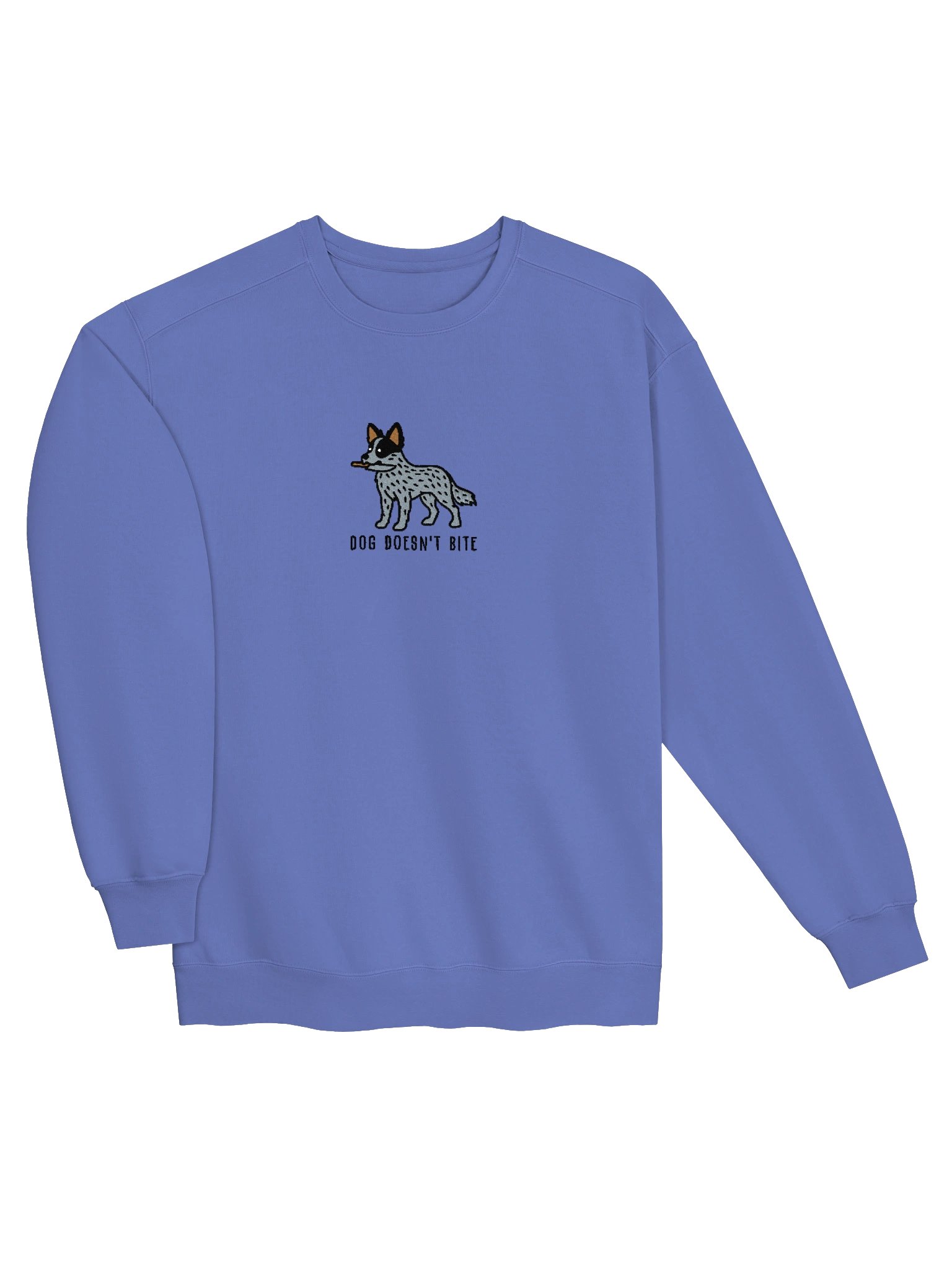 Dog Doesn't Bite Funny Chibi-Style Embroidered Premium Sweatshirt for Australian Cattle Dog(Blue Heeler 2) Owners product image (11)