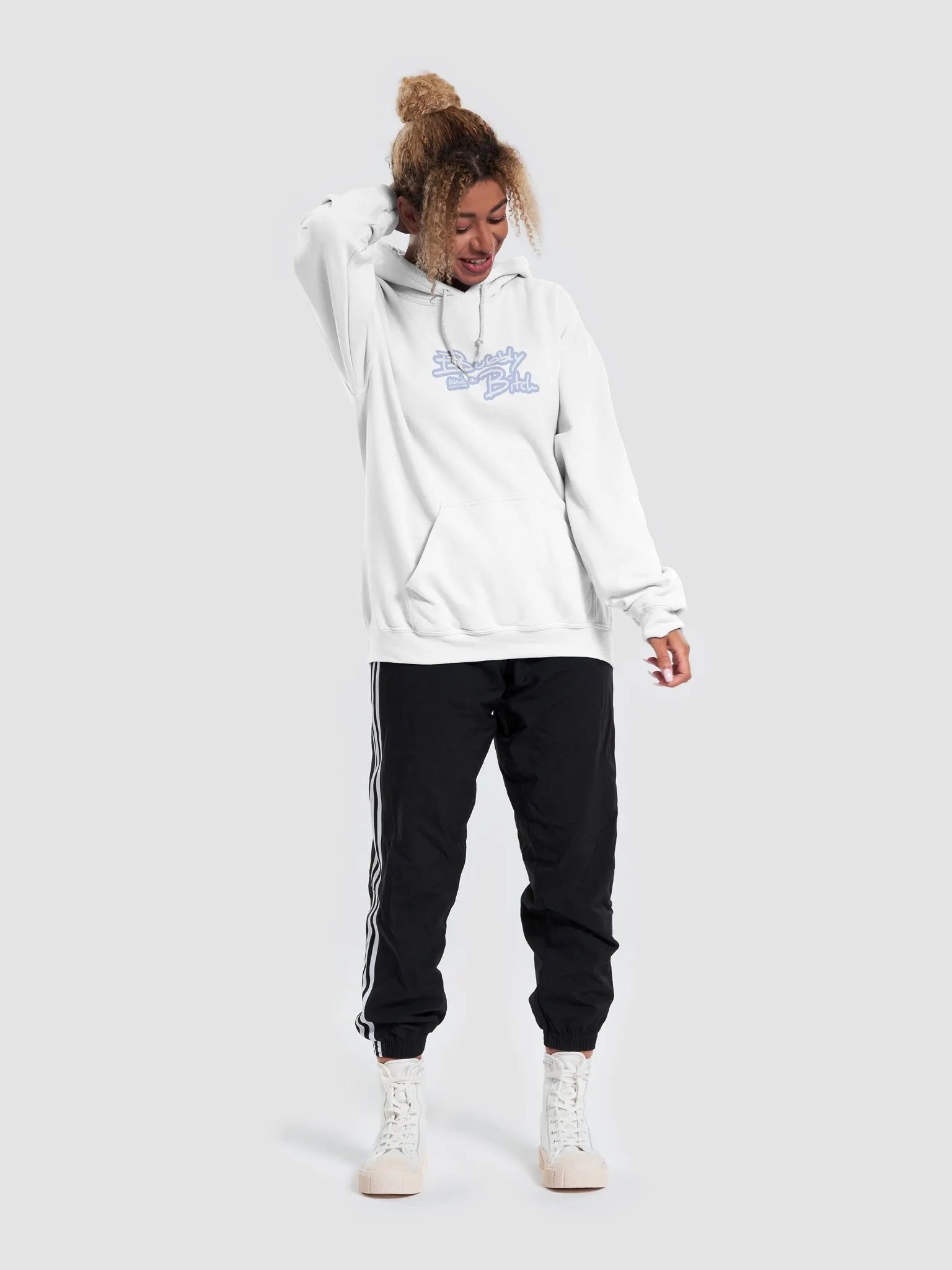 Bubbly and a B*tch (lined design, #BDCAEF) classic hoodie product image (65)