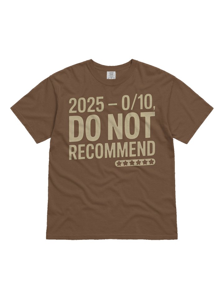 025 — 0/10, Do Not Recommend Tee product image (2)