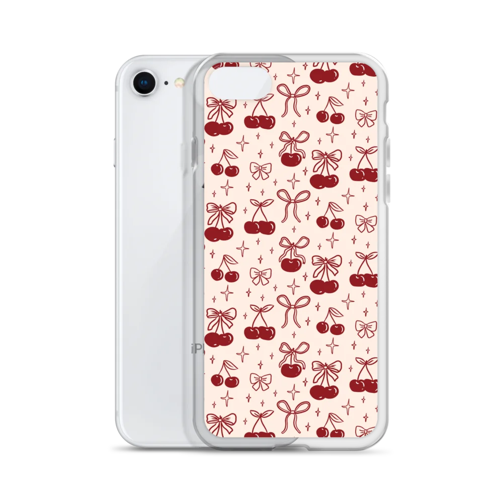 Maroon Cherry Bow Clear Case for iPhone® product image (55)