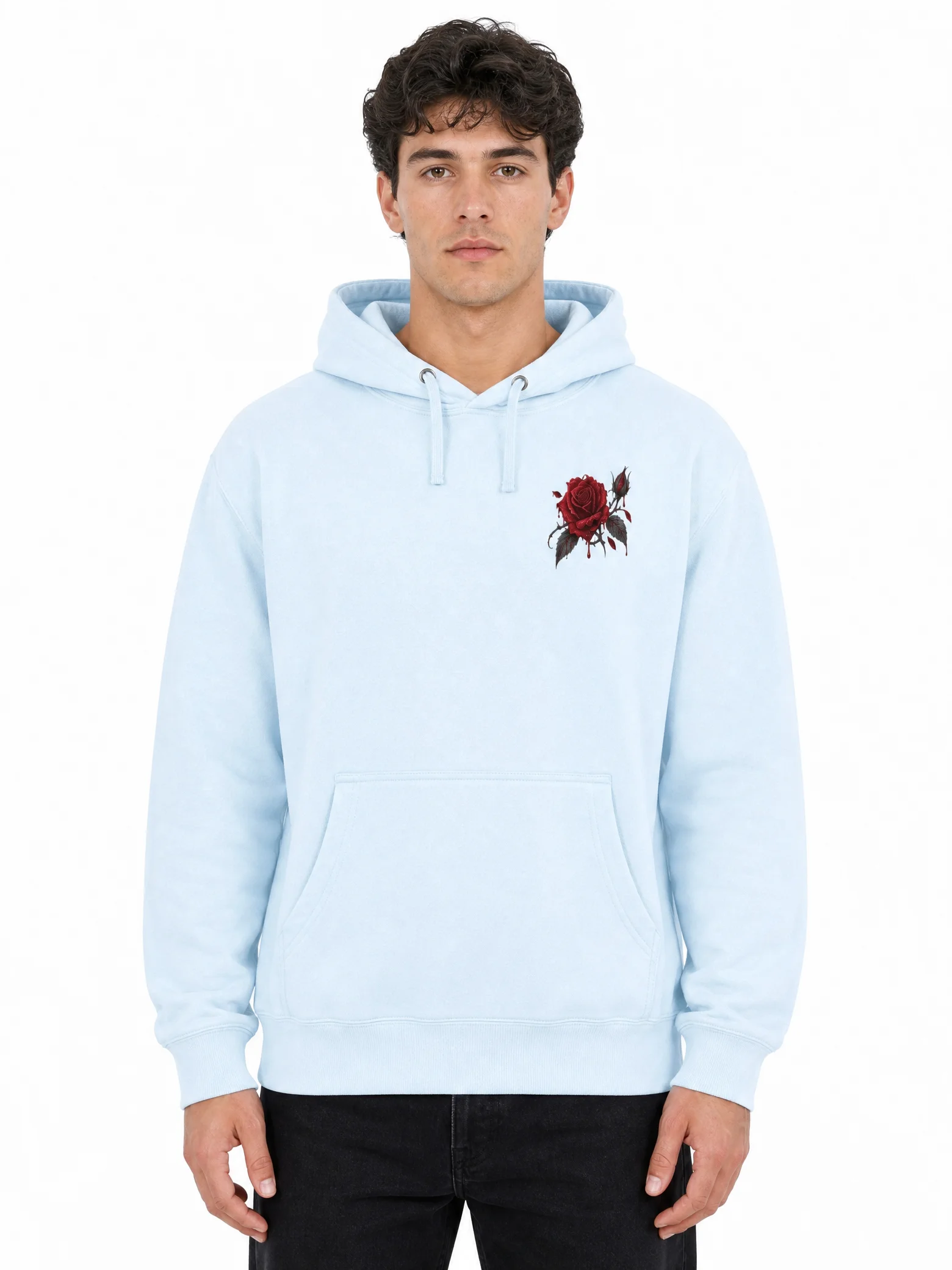 Roseblood Gothic Hoodie | Crimson Rose Double-Sided product image (4)