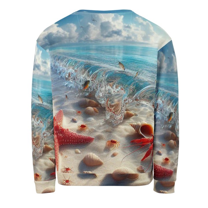 Coastal Treasures All-Over Print Sweatshirt | AI Design product image (2)