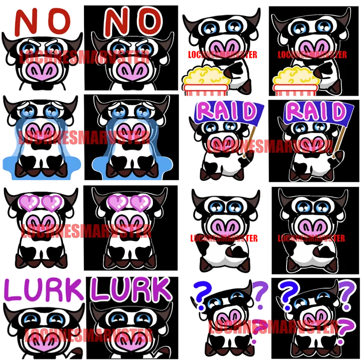 Moo-tiful Expressions: The Cow Emote Collection product image (1)