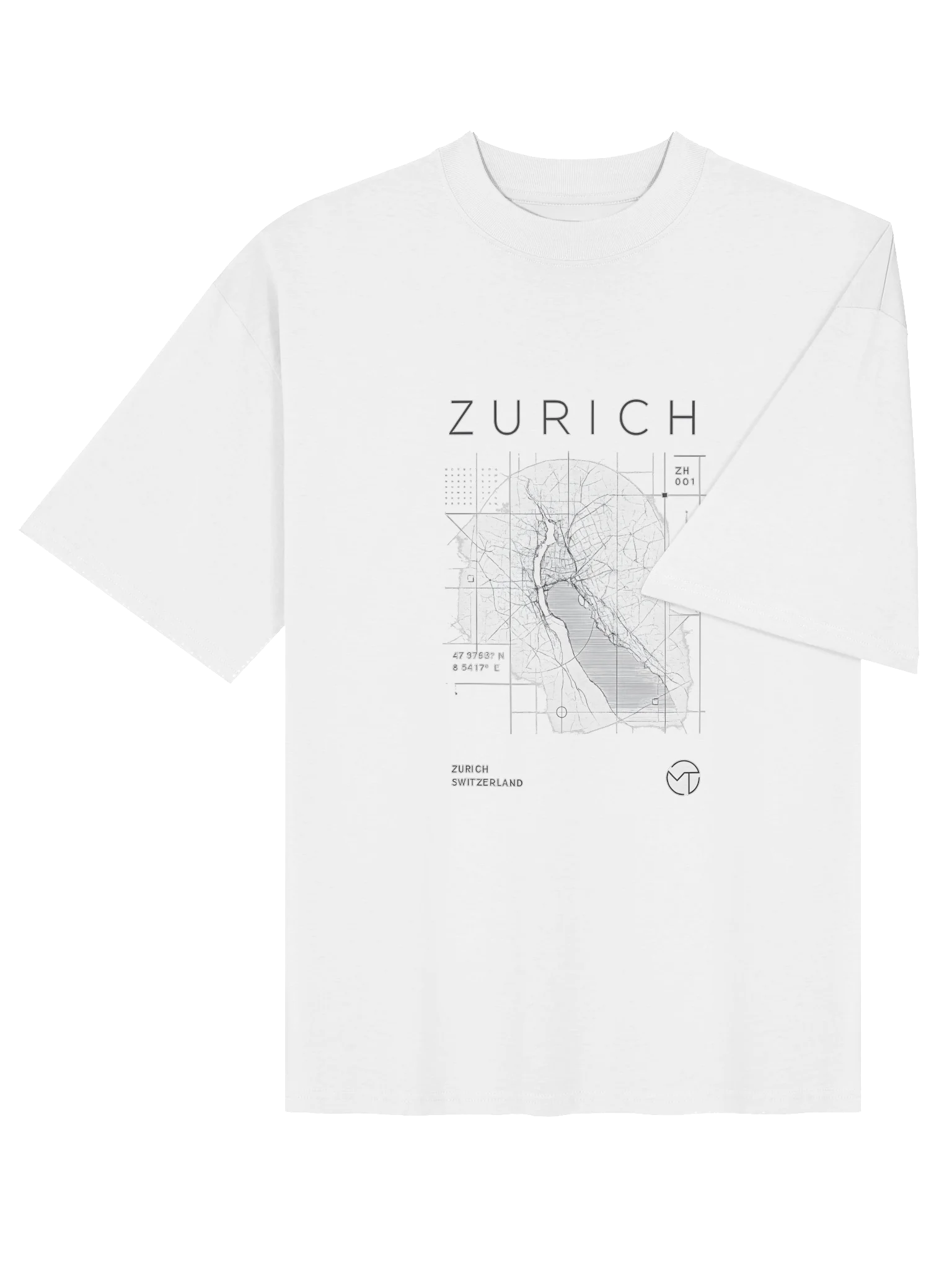 ZURICH Night Grid Tee – Premium Swiss Urban Graphic T-Shirt product image (7)