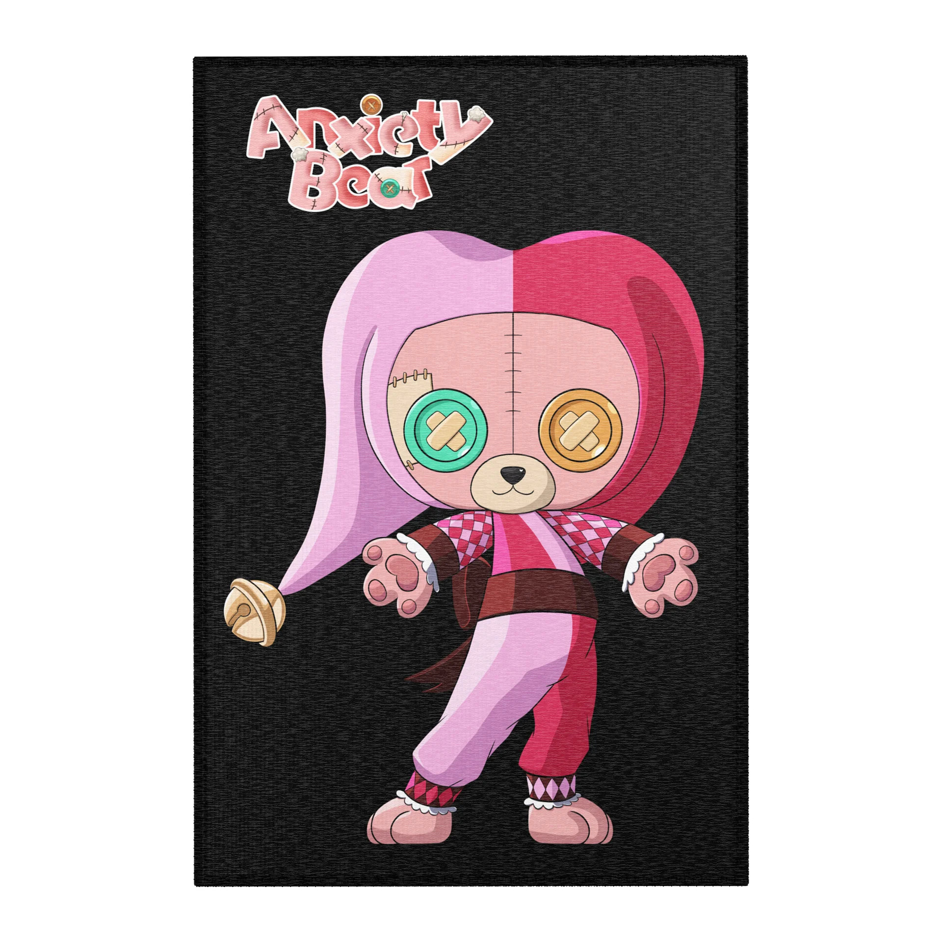 Anxiety Bear Split-Jester Area Rug product image (1)