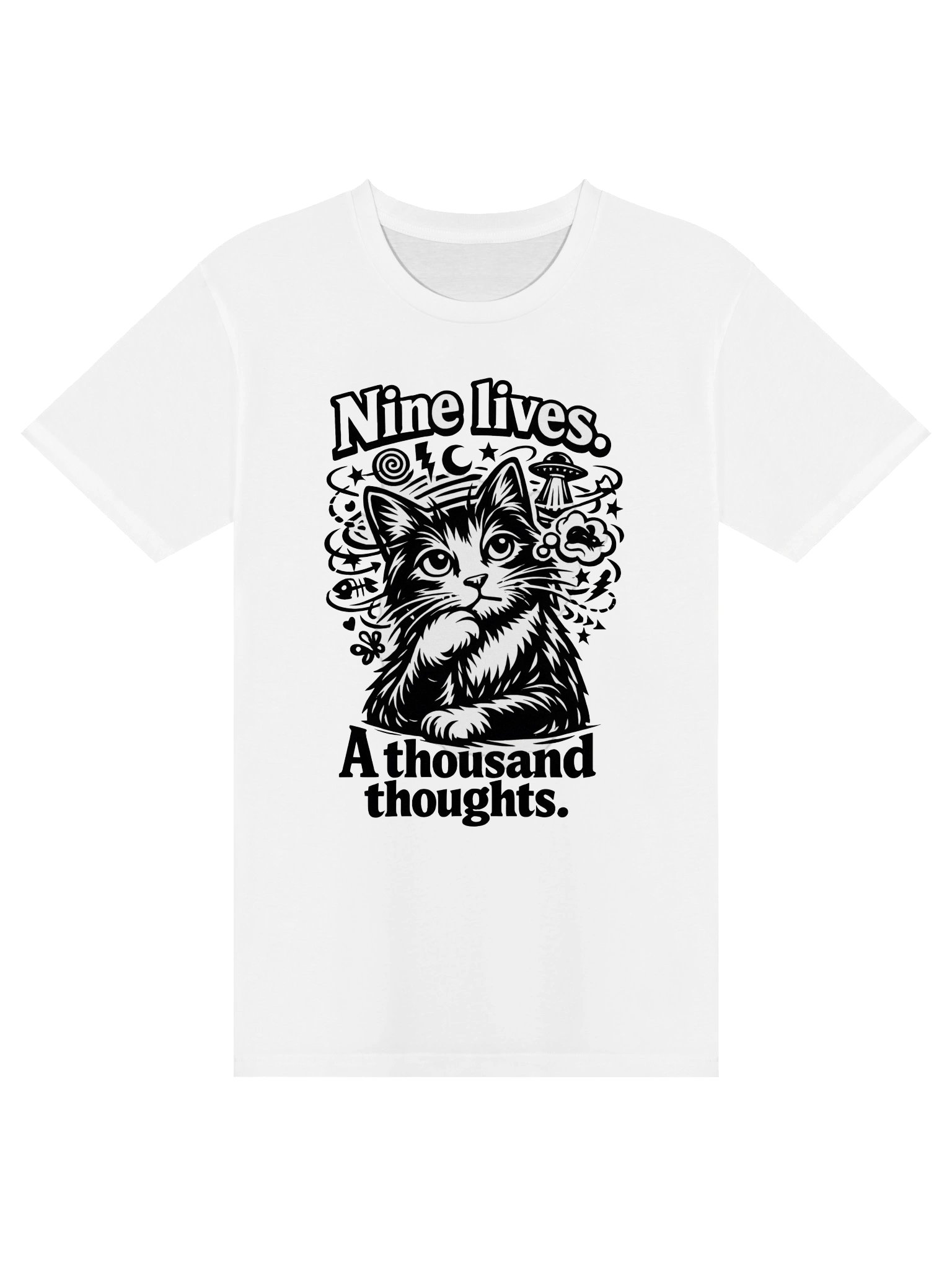 Surreal Cat T-Shirt – Stay Curious. Stay Wild. product image (1)