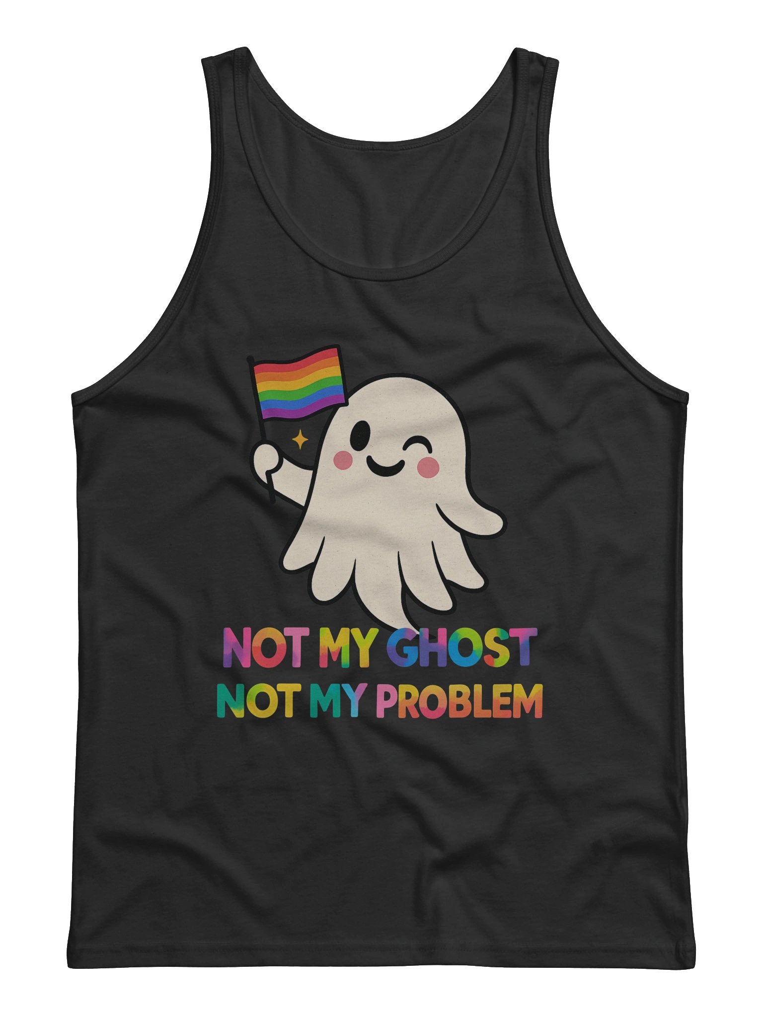 Pride Flag Ghost Flow Jersey Tank product image (1)