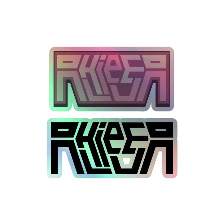 Dual-Geometric Holo Logo Sticker product image (1)