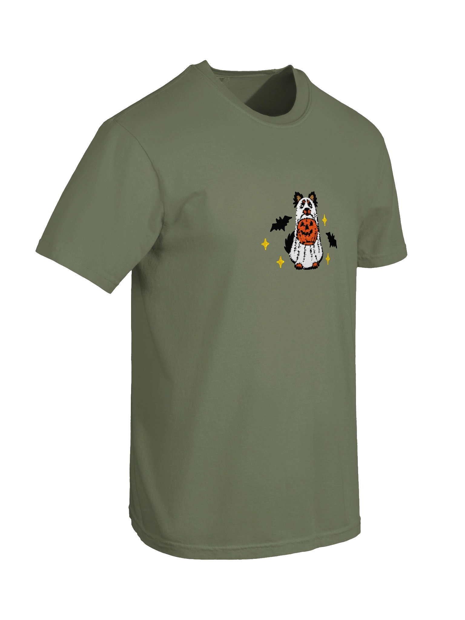 Halloween Pomeranian(Black & Tan) Embroidered T-Shirt product image (14)
