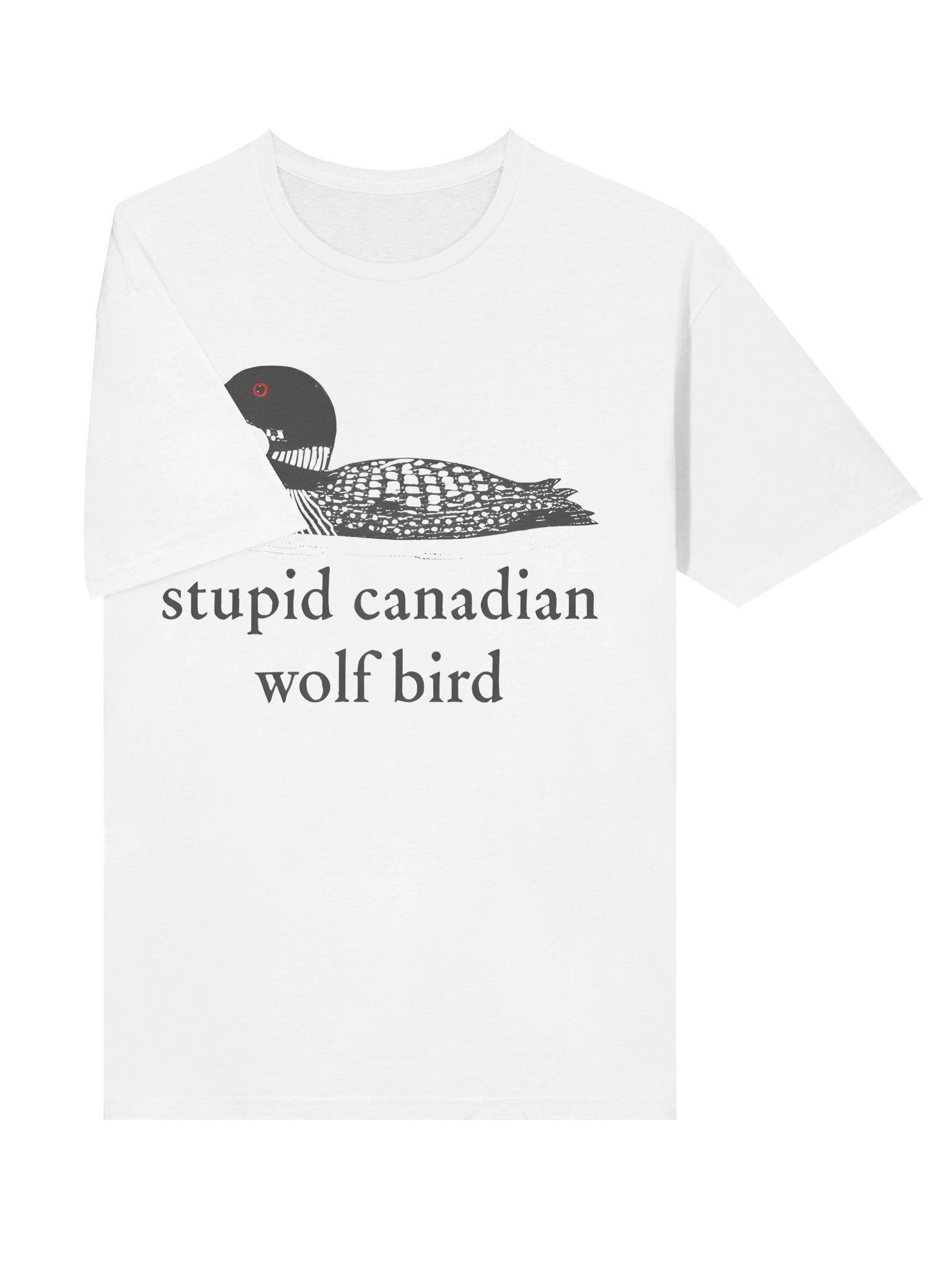 Stu*pid Canadian Wolf Bird Shirt product image (3)