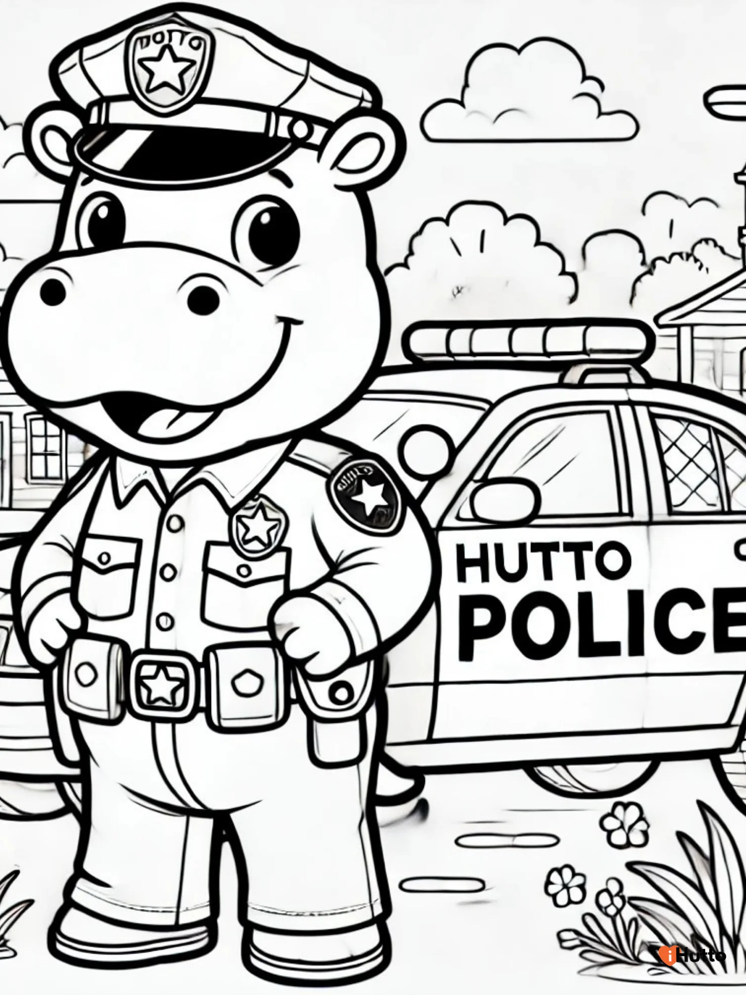 Hippos in Hutto Coloring Pages – Instant Download product image (7)