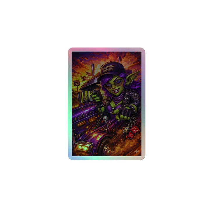 Highway Queen Holographic Sticker Sheet product image (2)