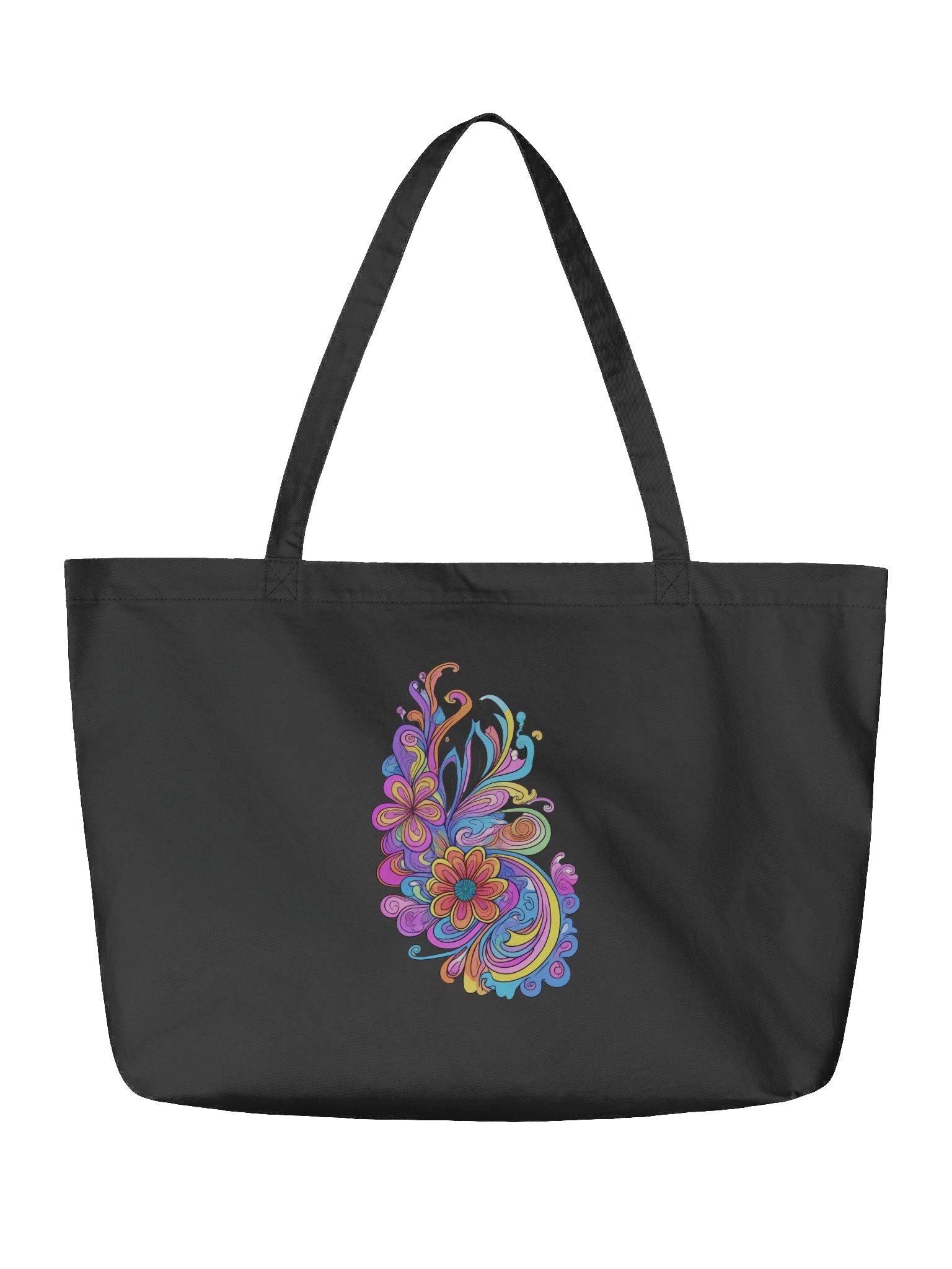 Rainbow Bloom - Eco-conscious Organic Cotton Tote product image (3)