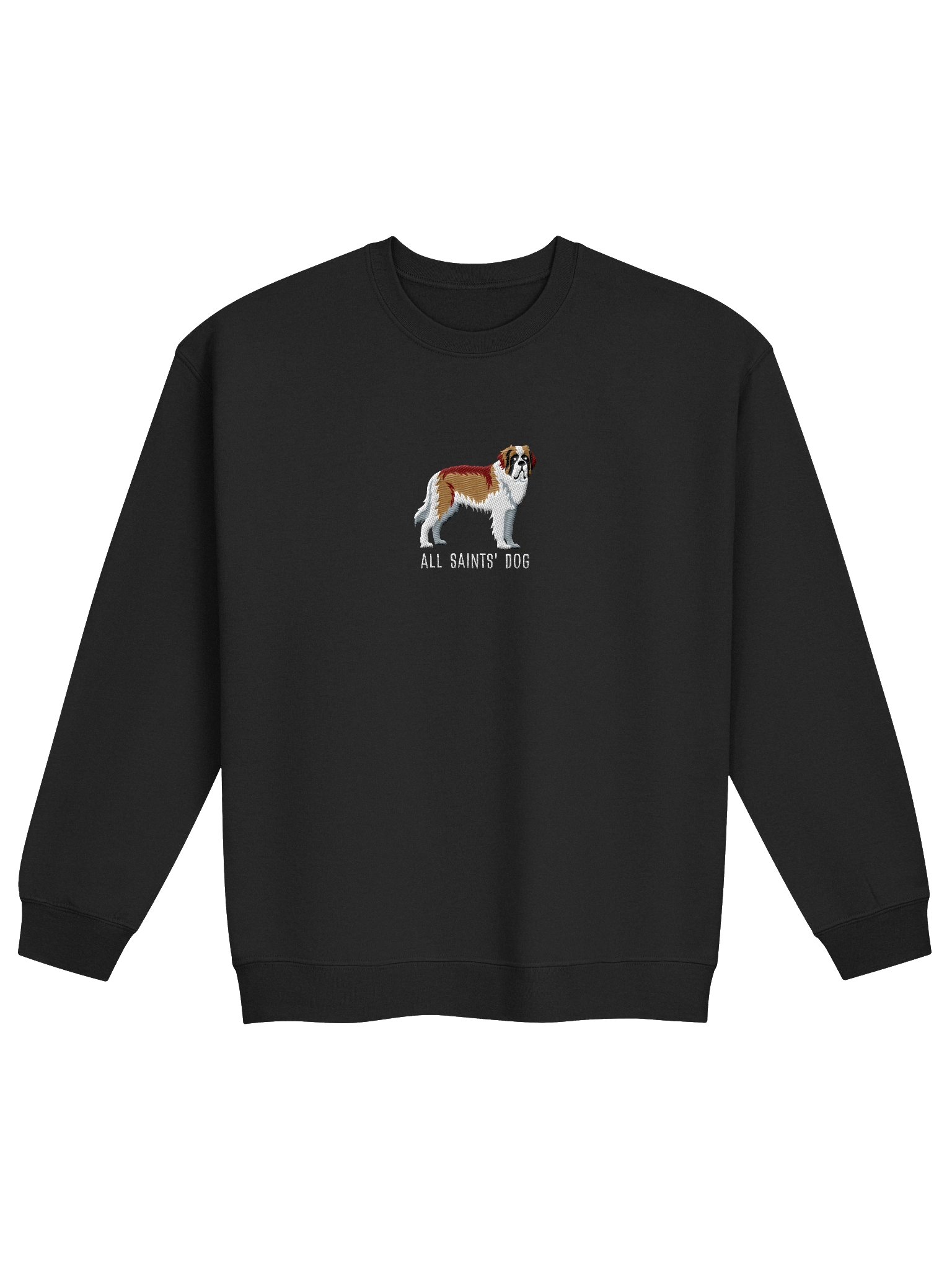 All Saints' Dog Sweatshirt (Embroidered) of a Saint Bernard(Brown & White) product image (4)