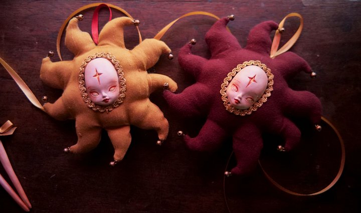 Celestial Sun Decorative Doll Face | Solara | Clay Cast, Hand Painted Face product image (2)