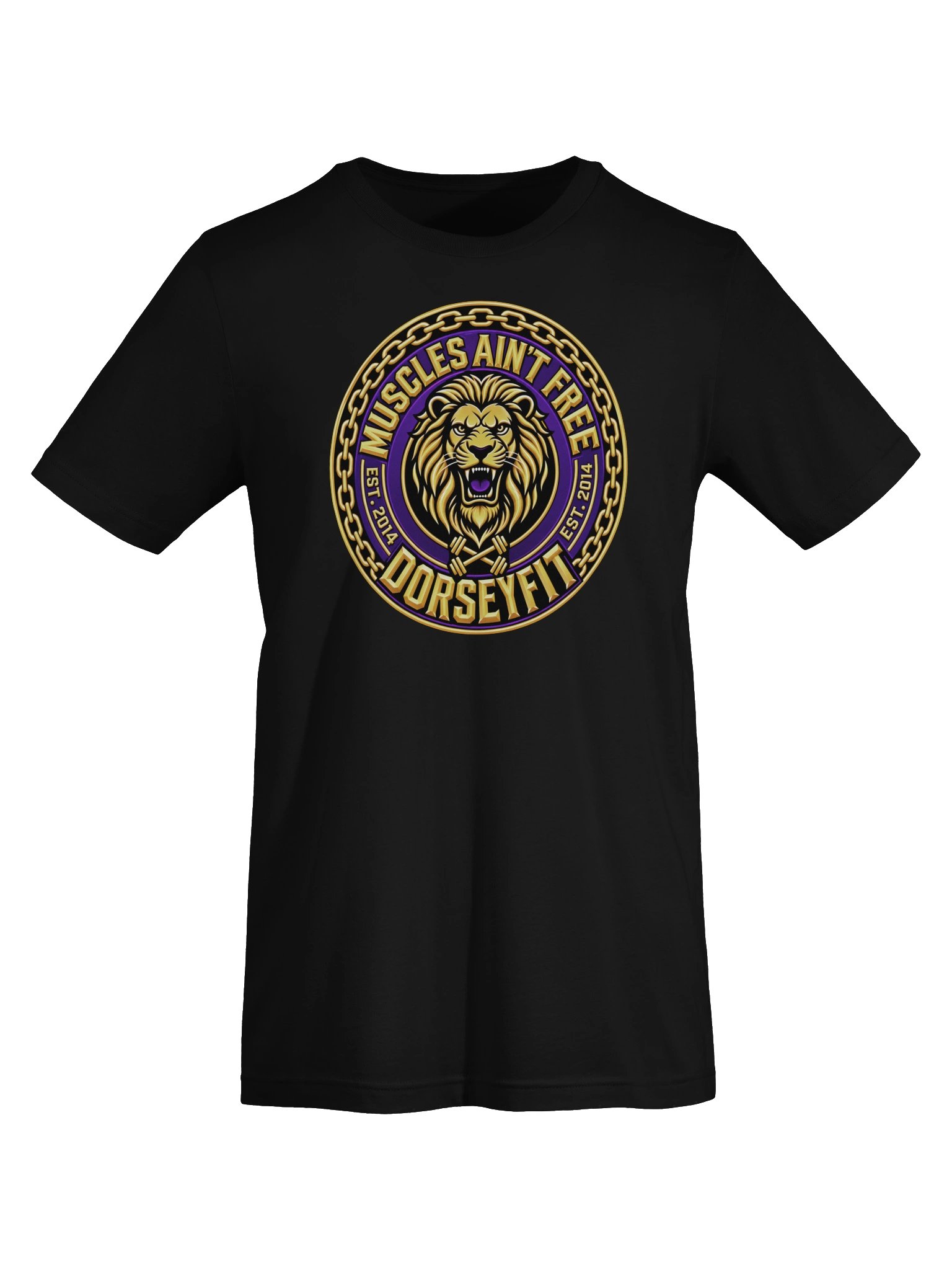 DorseyFit™ Lion Crest "Muscles Ain't Free" Premium Tee product image (47)