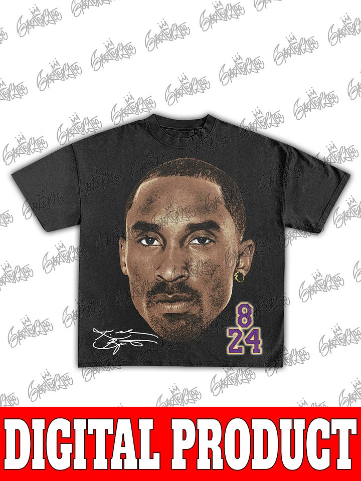 Kobe Bryant "Mamba Mentality" Face Los Angeles Lakers 8 & 24 Vintage Bootleg Graphic product image (1)