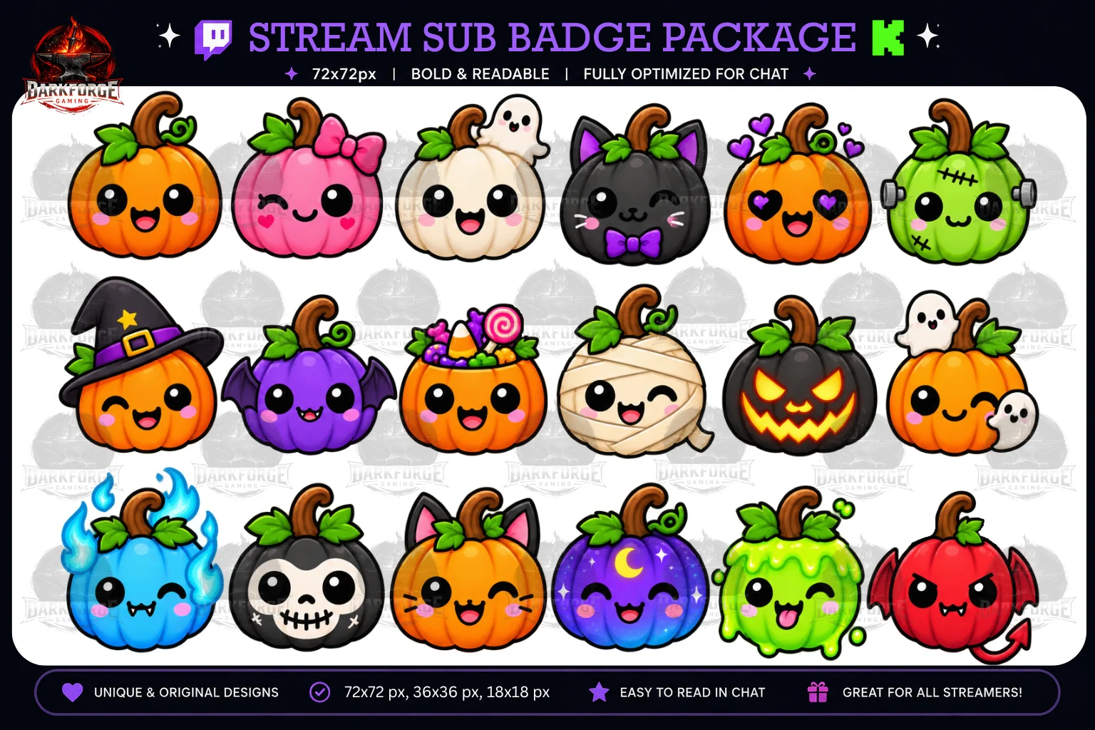 Pumpkin Sub Badges product image (1)