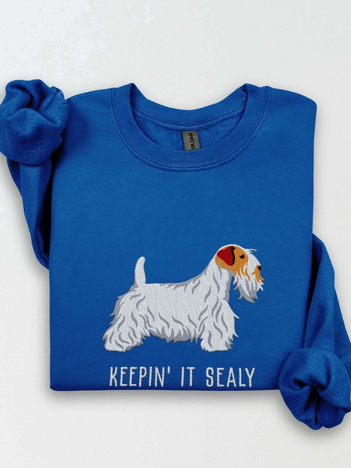 Keepin' It Sealy Sweatshirt (Embroidered) of a Sealyham Terrier(Brown & White) product image (1)