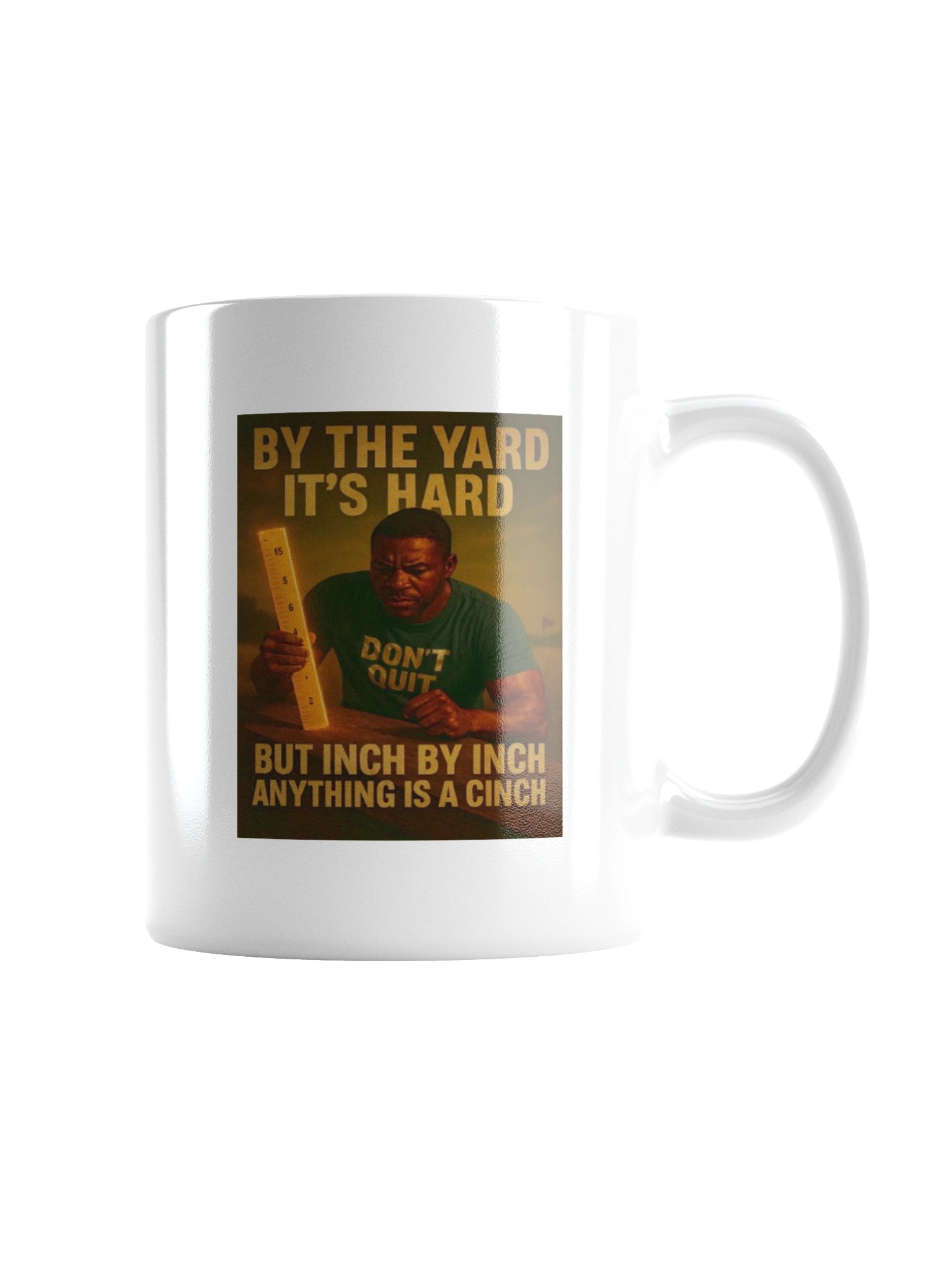 Inch by inch, anything is a cinch mug product image (2)