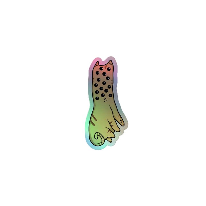 BIBLICALLY ACCURATE HOLO CAT STICKER product image (1)