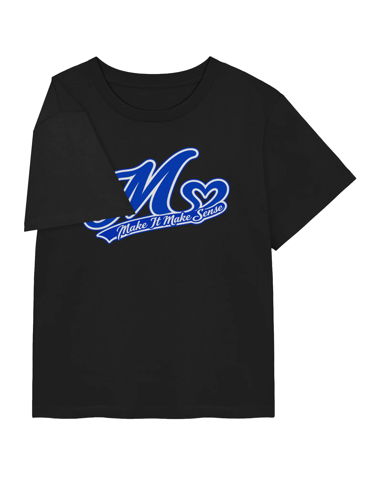 Make It Make Sense Women’s Blue M Heart Logo T-Shirt product image (19)