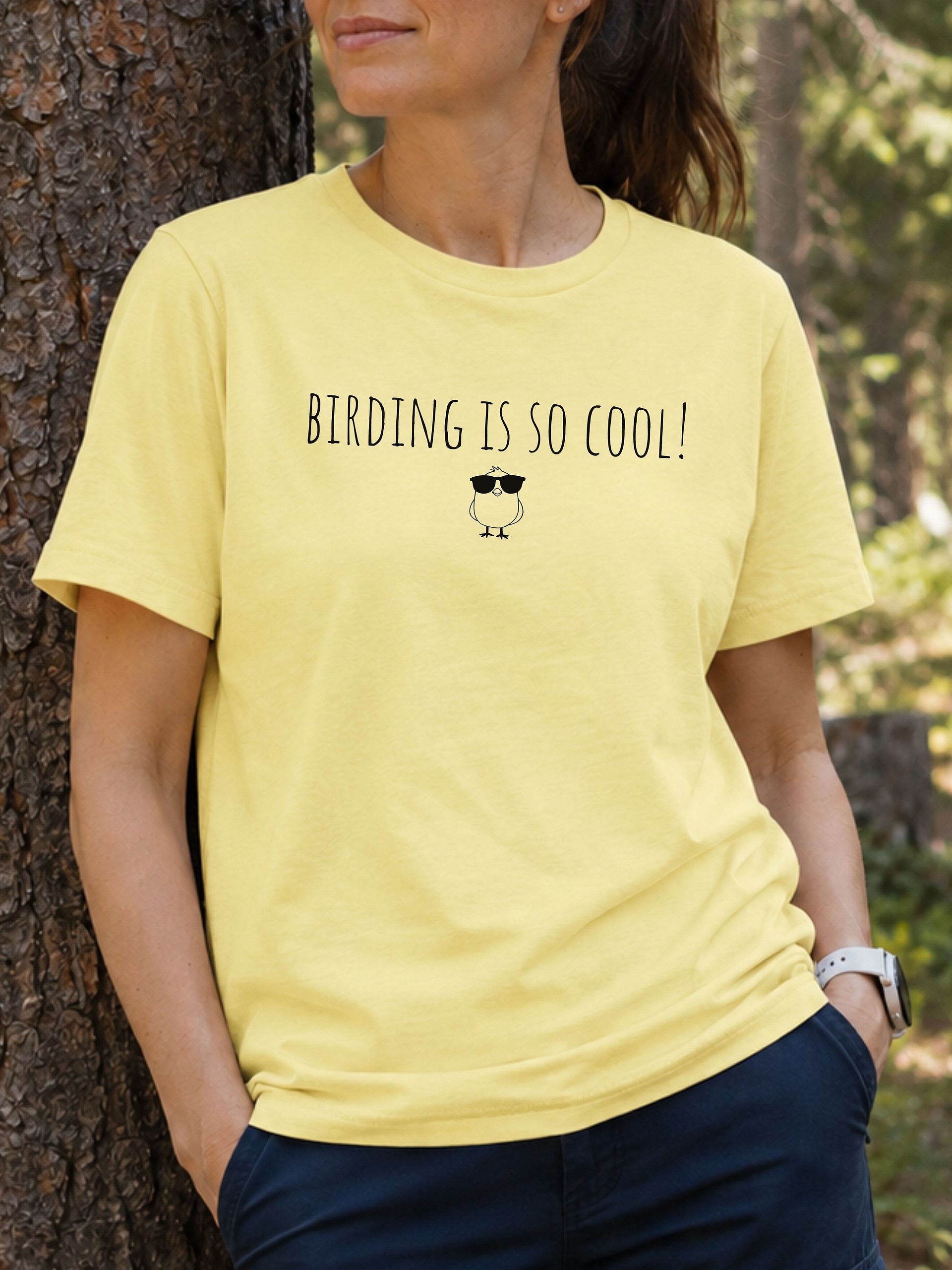Birding Is So Cool T-Shirt – Minimalist Birdwatching Graphic Tee & Birder Gift product image (7)