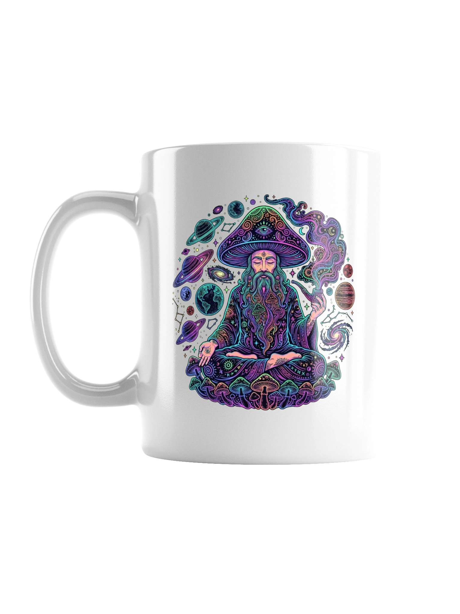 Meditating Mushroom Wizard Mug product image (1)