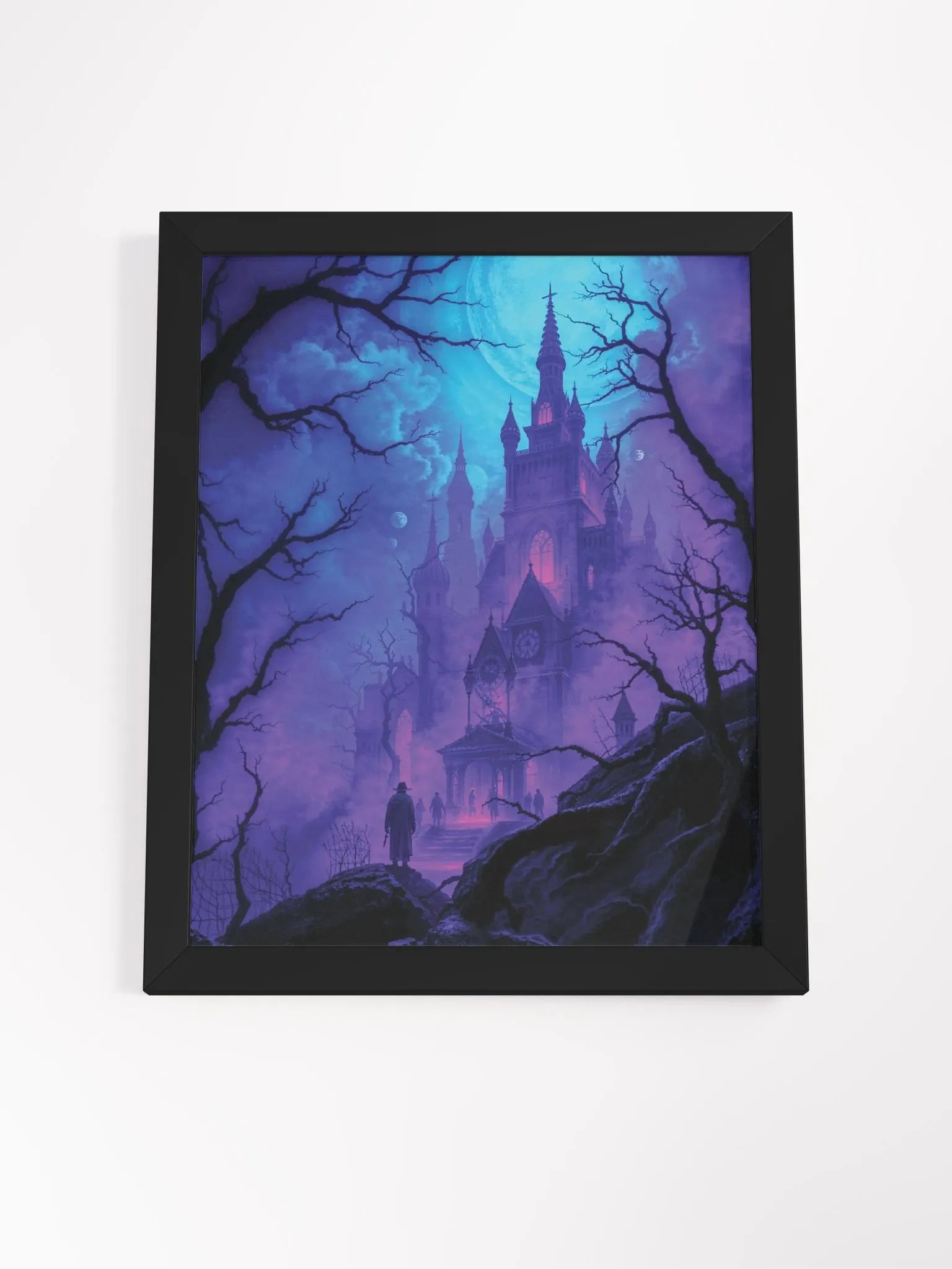 Moonlit Gothic Castle Framed Print product image (19)