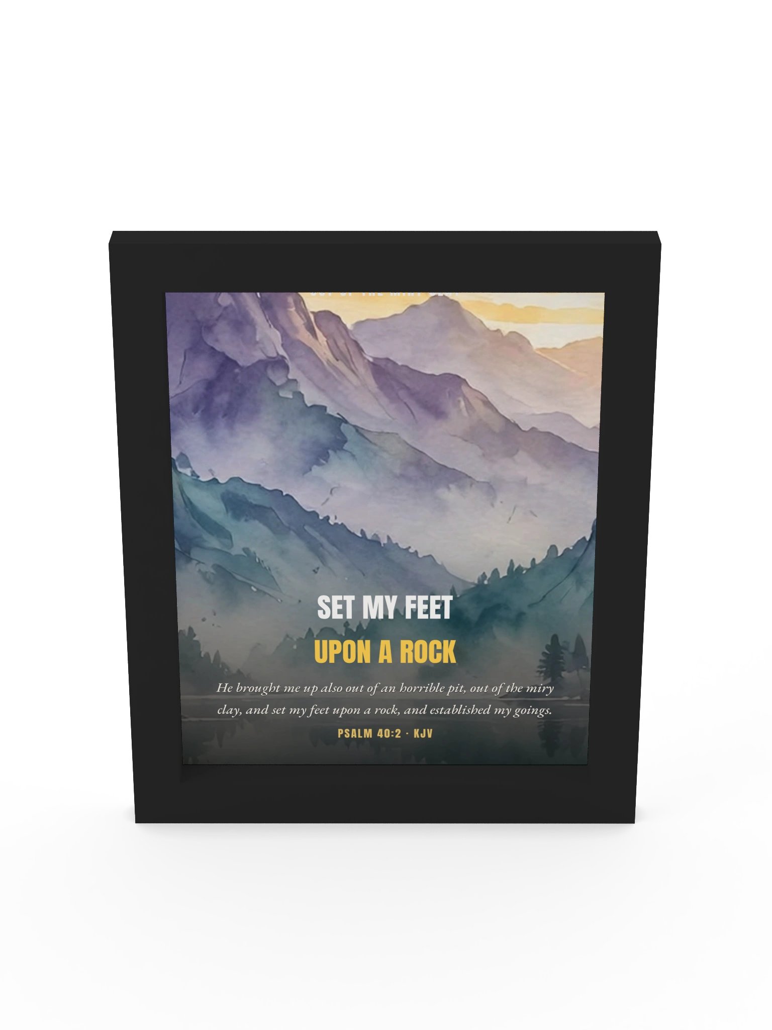 Set My Feet Upon a Rock — Psalm 40:2 Framed Wall Art product image (5)