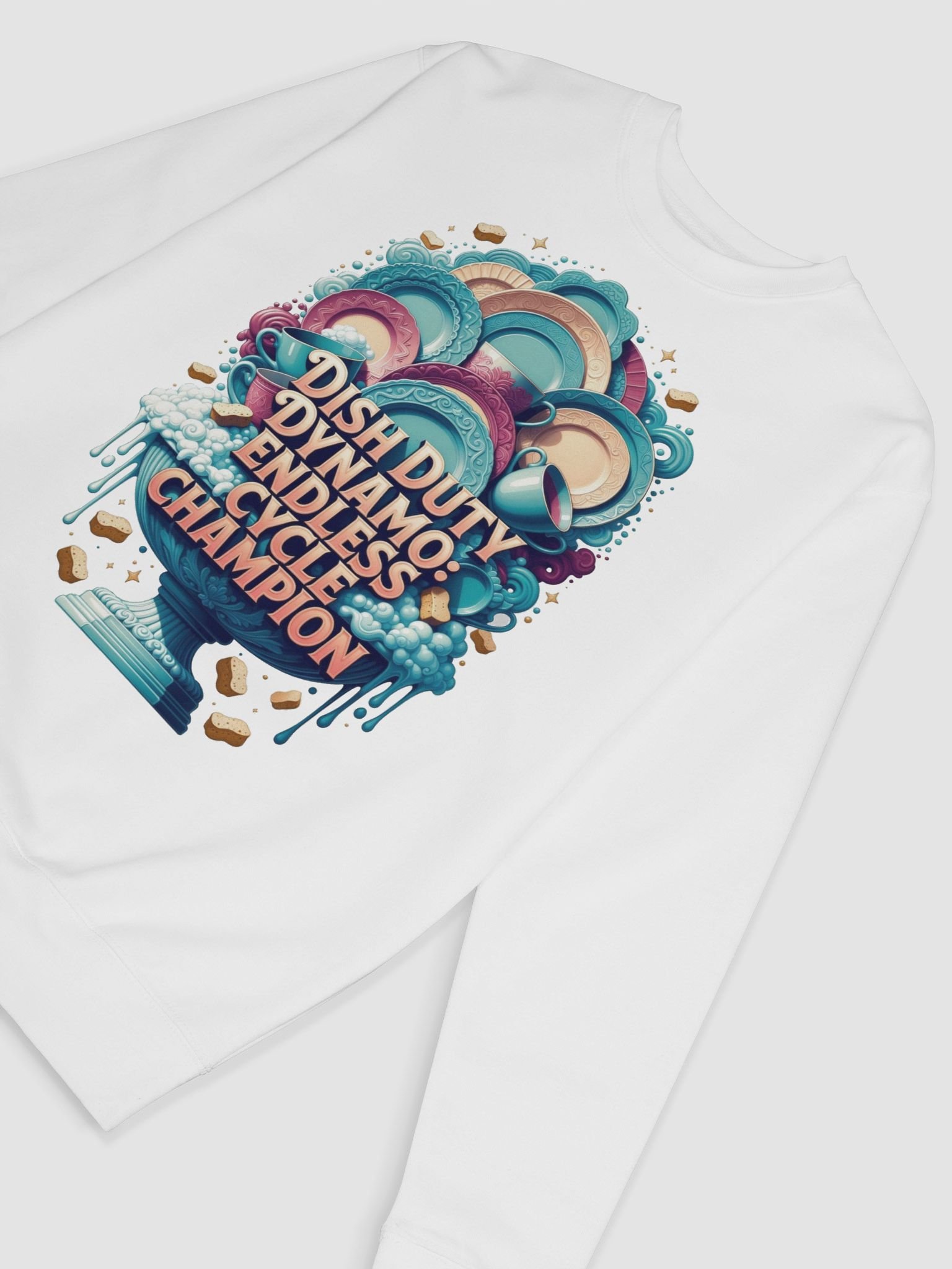 Dish Duty Dynamo Sweatshirt, Endless Cycle Champion Pullover, Funny Mom Gift product image (6)