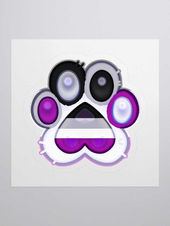 Asexual Pride Paw Print Kiss Cut Stickers product image (3)