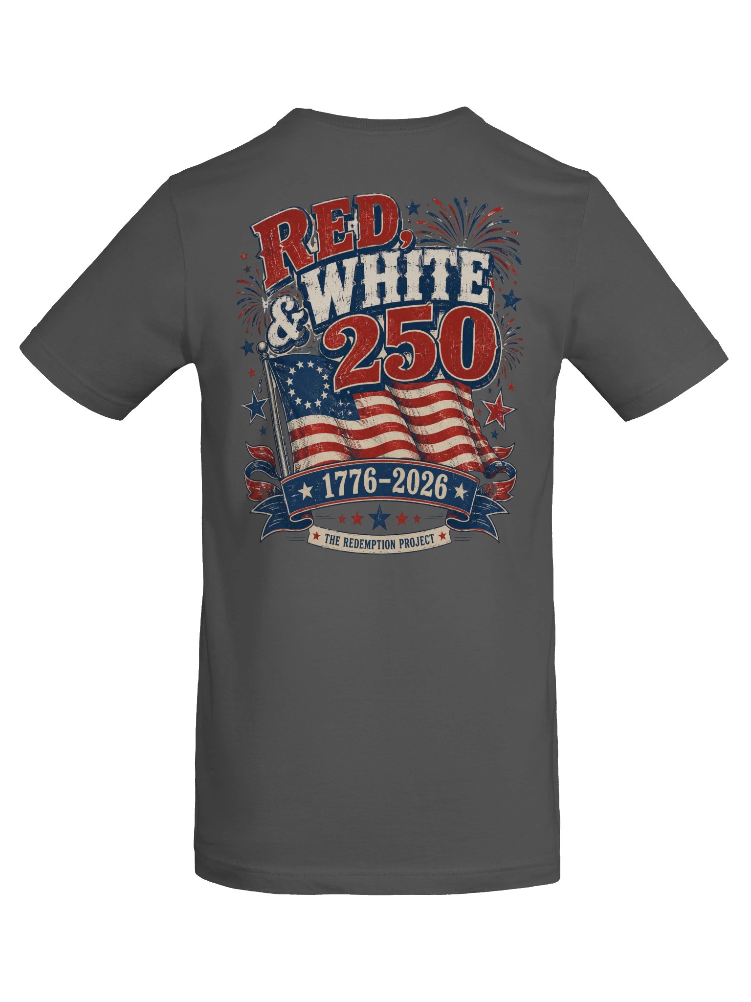 Red White and 250 America 250 T-Shirt product image (36)