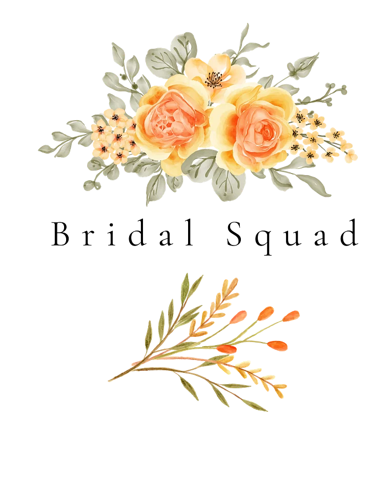 Bridal Squad T-Shirt 005 Yellow Roses Logo Dress product image (2)