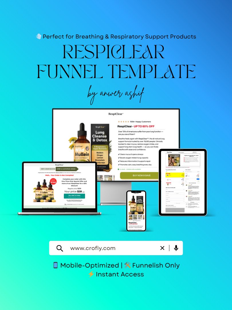 Respiratory Relief Funnelish Templates product image (1)