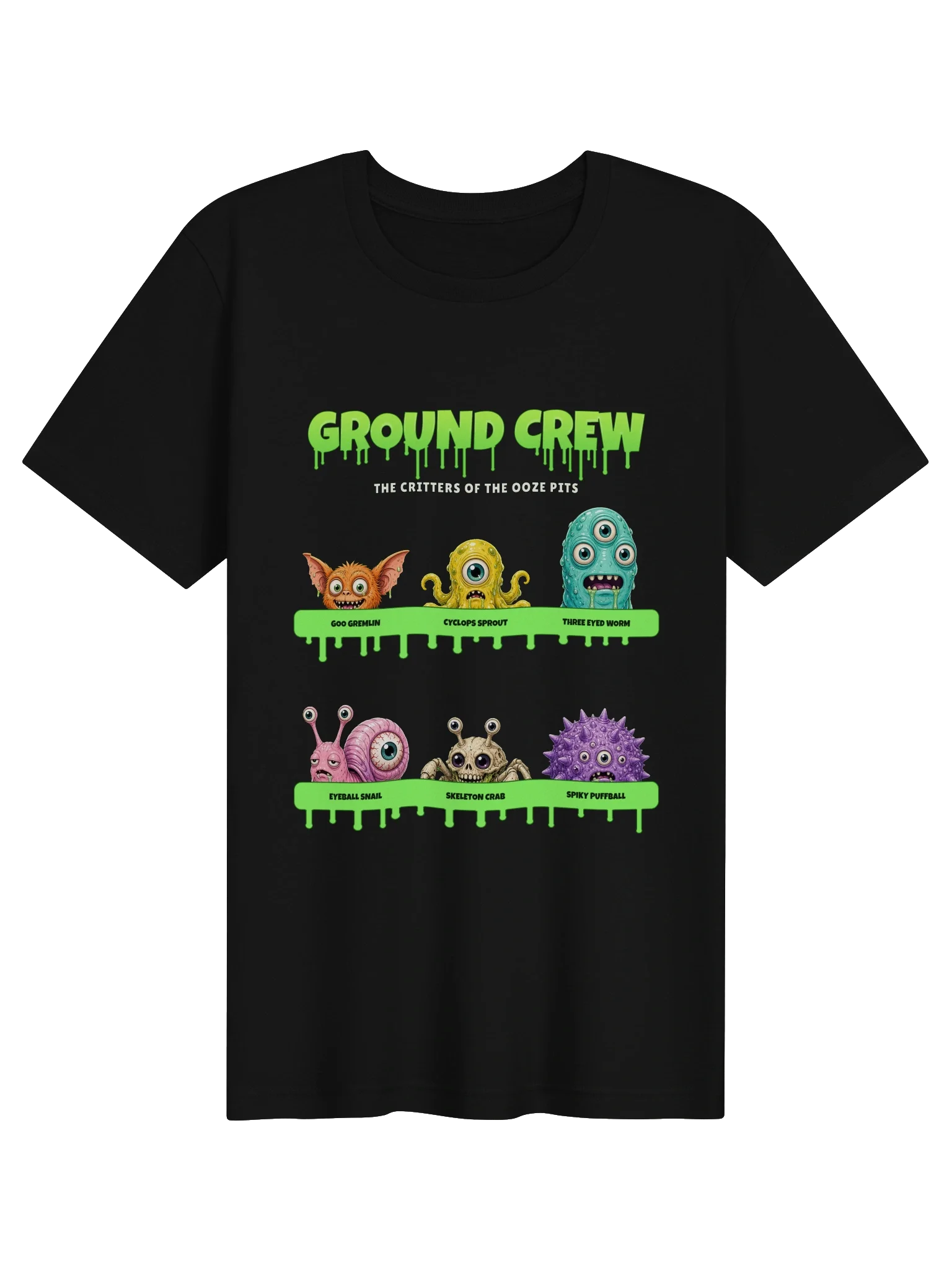 Oozlings Ground Crew Tee in Black