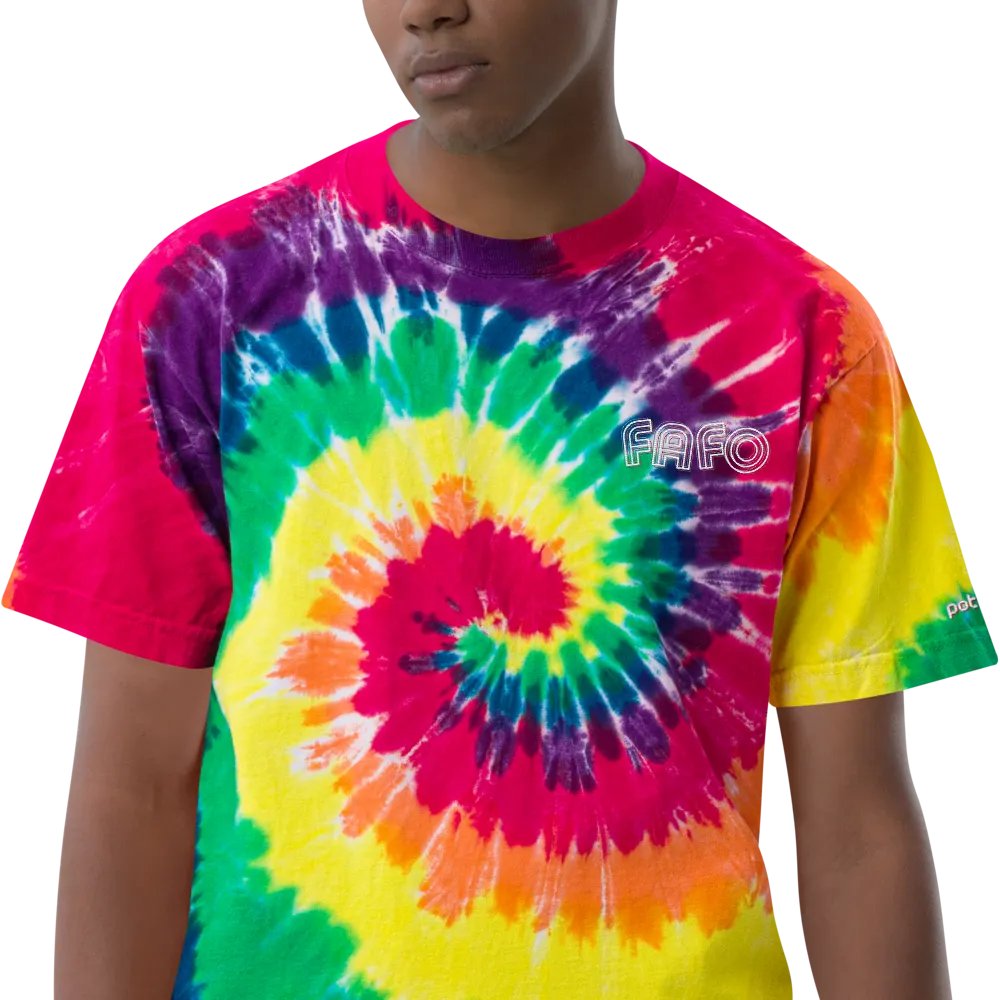 FAFO embroidered tie-dye tee product image (36)