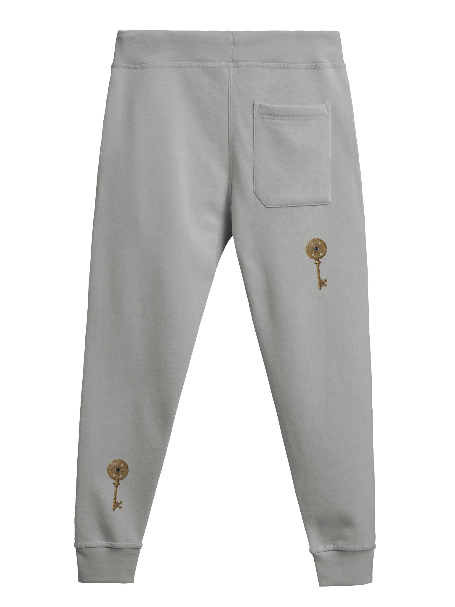 The Gatekeeper’s Key Fleece Joggers – Diagonal Dual Leg Print | Heather Grey | product image (2)