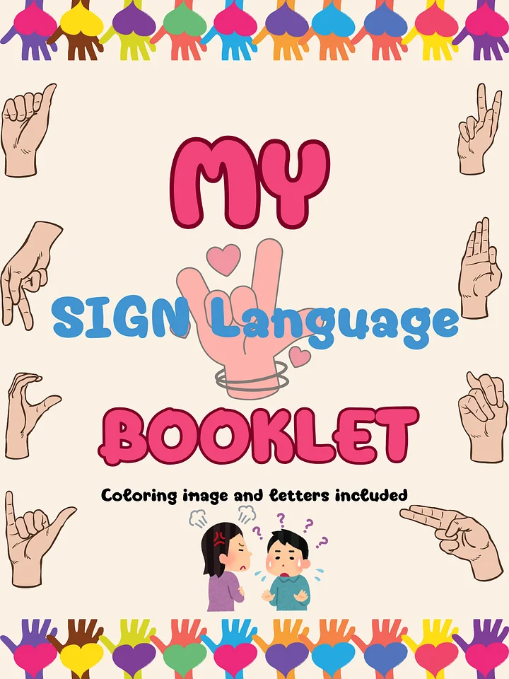 40 Pages Coloring Book and American Sign language in one product image (1)