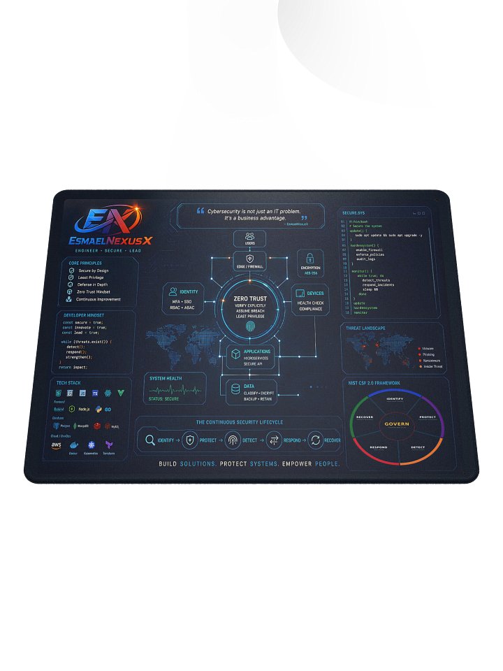 Zero Trust & NIST CSF 2.0 Cybersecurity Desk Mat product image (1)