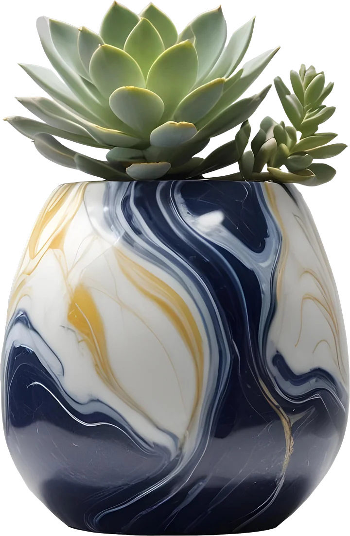 Golden Tides – Provence-Style Succulent Bowl PNG product image (1)