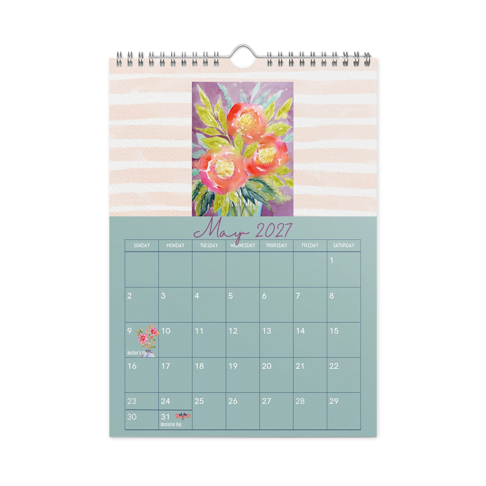 Bloom Through the Seasons: A Watercolor Calendar (July 2026 - June 2027) product image (11)