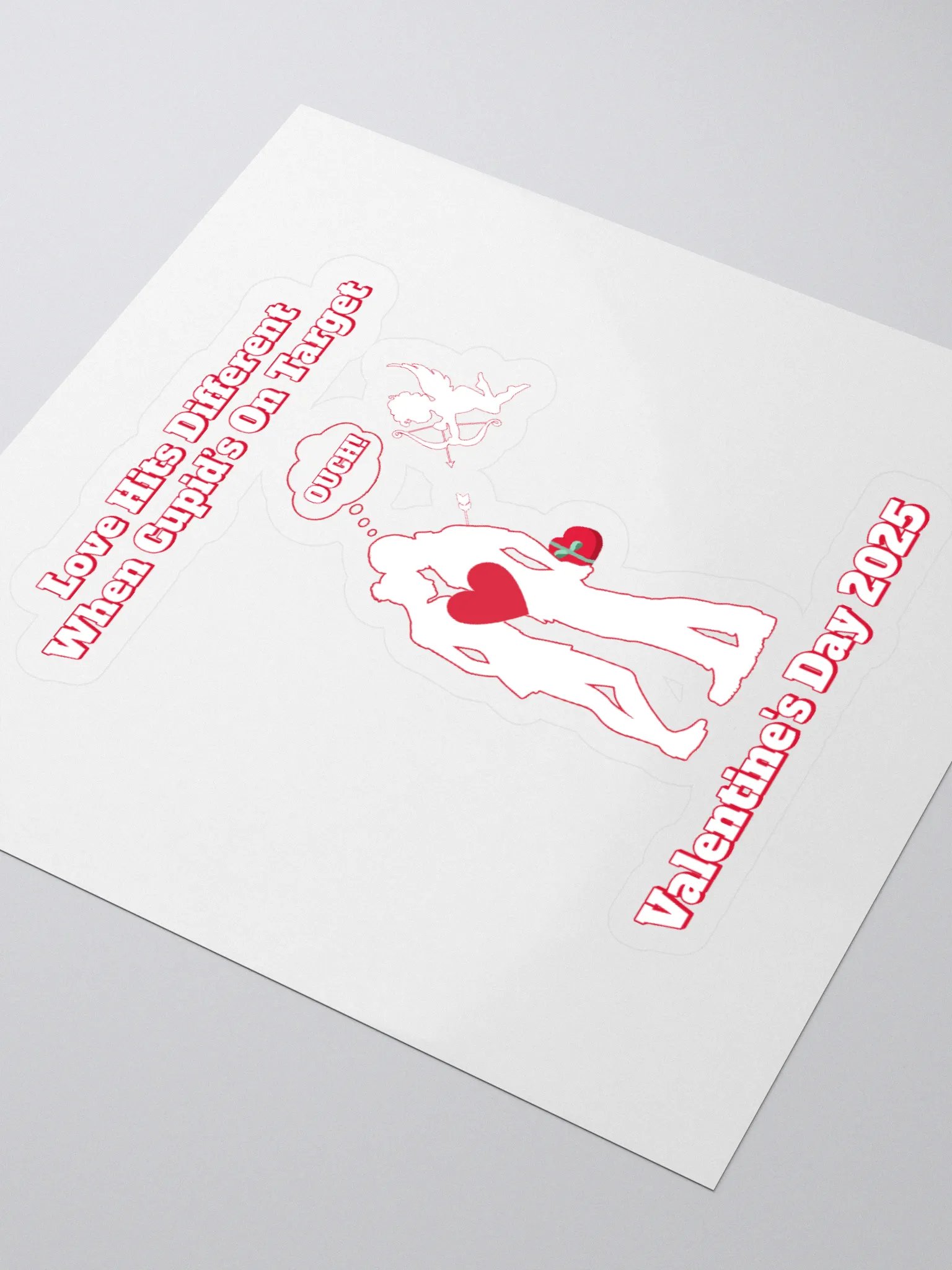 When Cupid's On Target Valentine's Day Sticker product image (3)