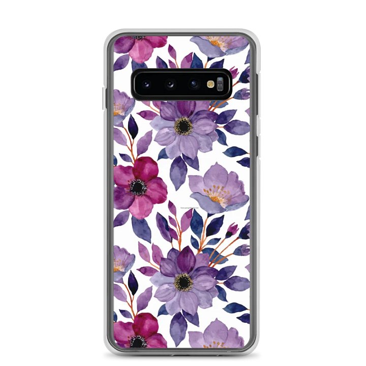 Purple Whimsical Floral Samsung® Clear Case product image (1)