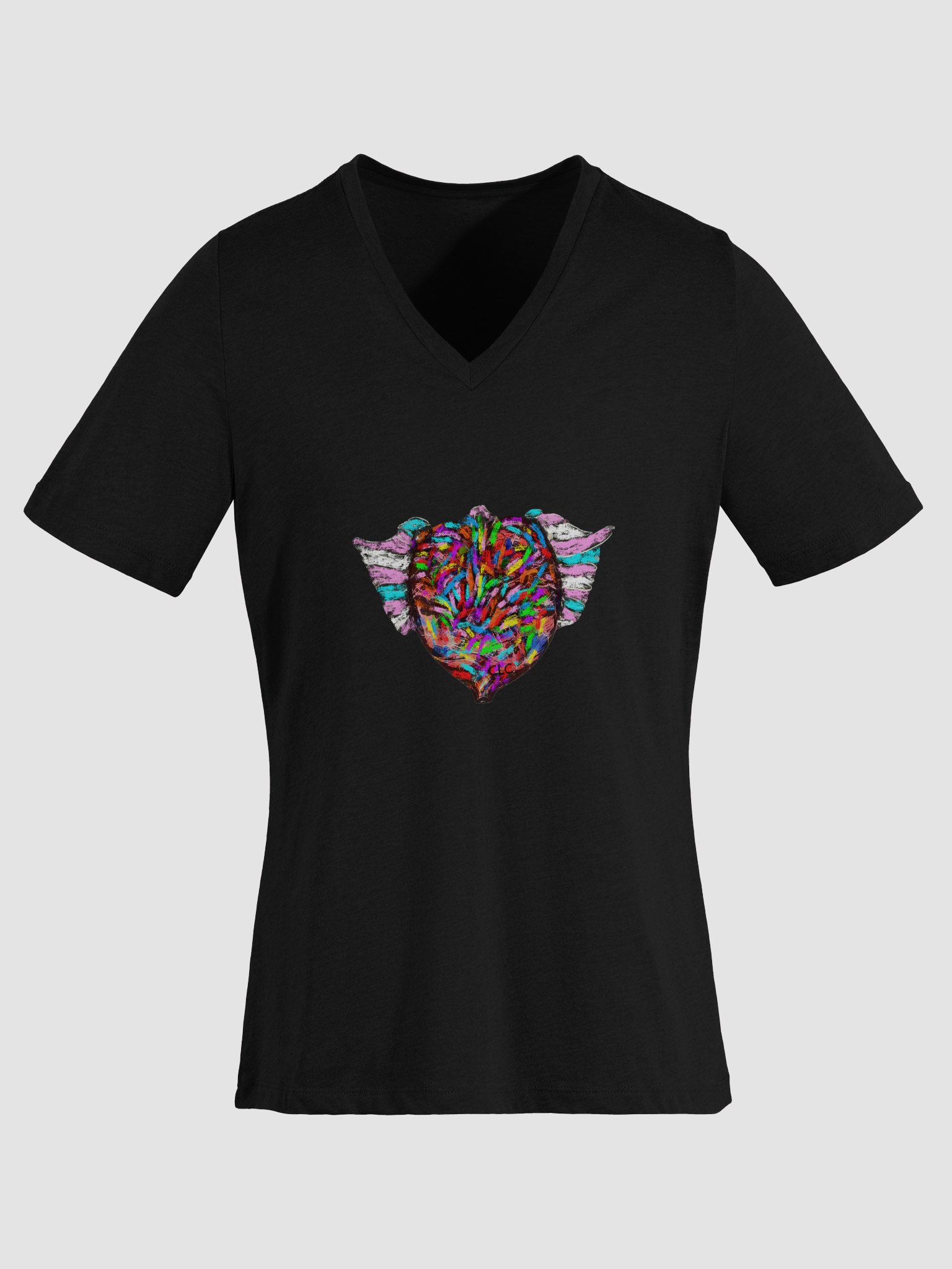 Love Has Wings Relaxed V-Neck Tee product image (32)