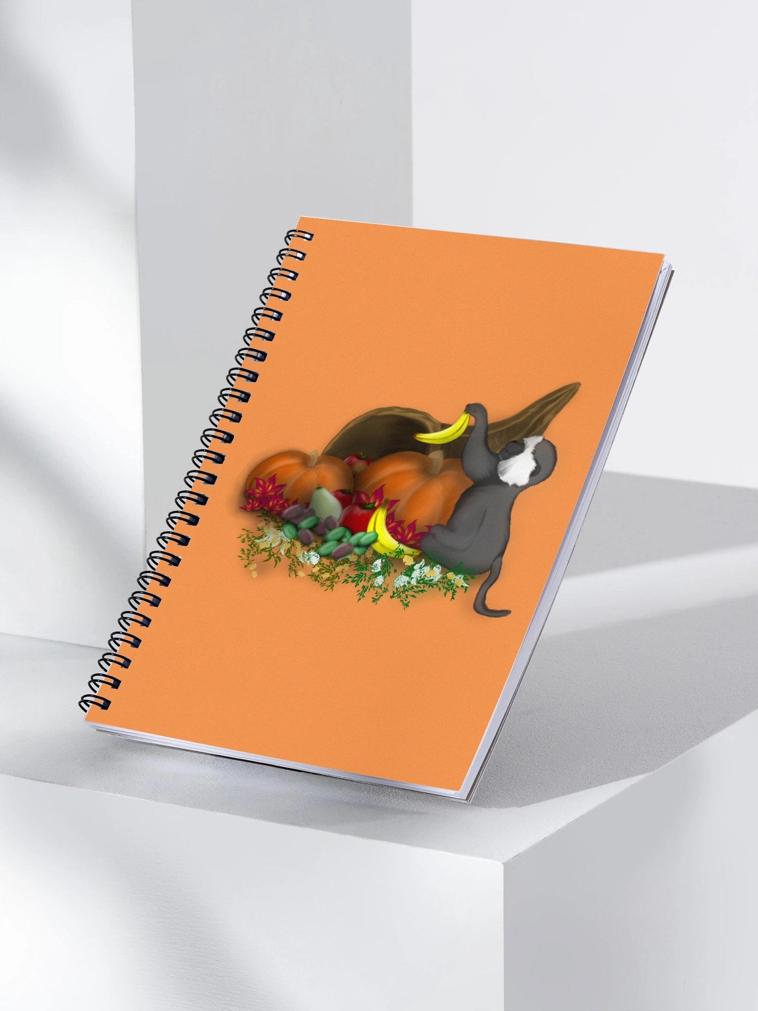 "Monkey and Cornucopia" Spiral Notebook product image (3)