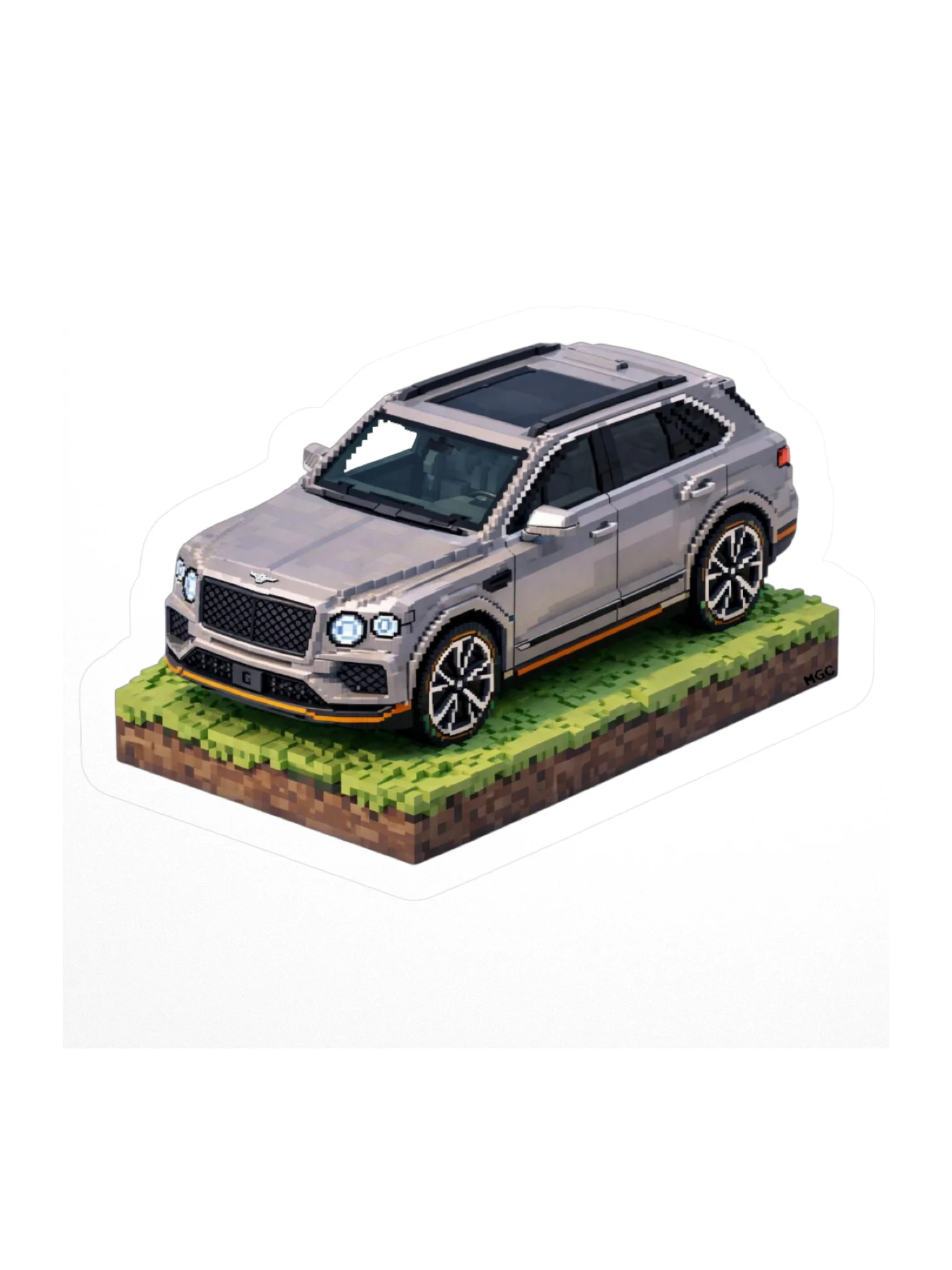 Grey Bentley Bentayga Speed Sticker (Pixel, Retro, Minecraft) product image (2)
