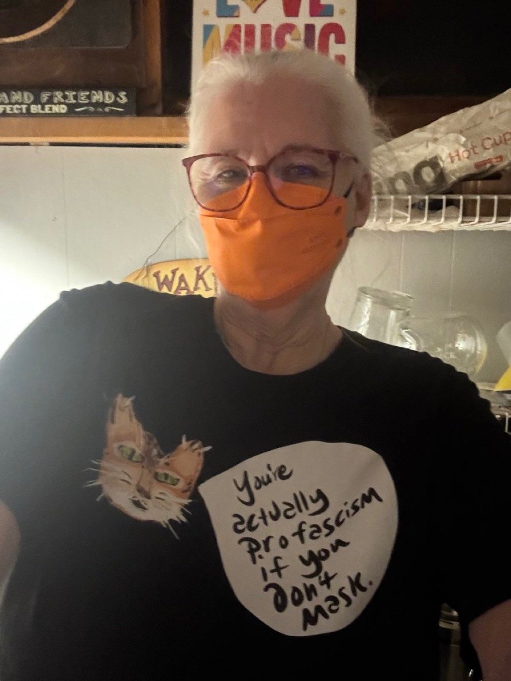 Kitty Mask Thoughts tee product image (4)
