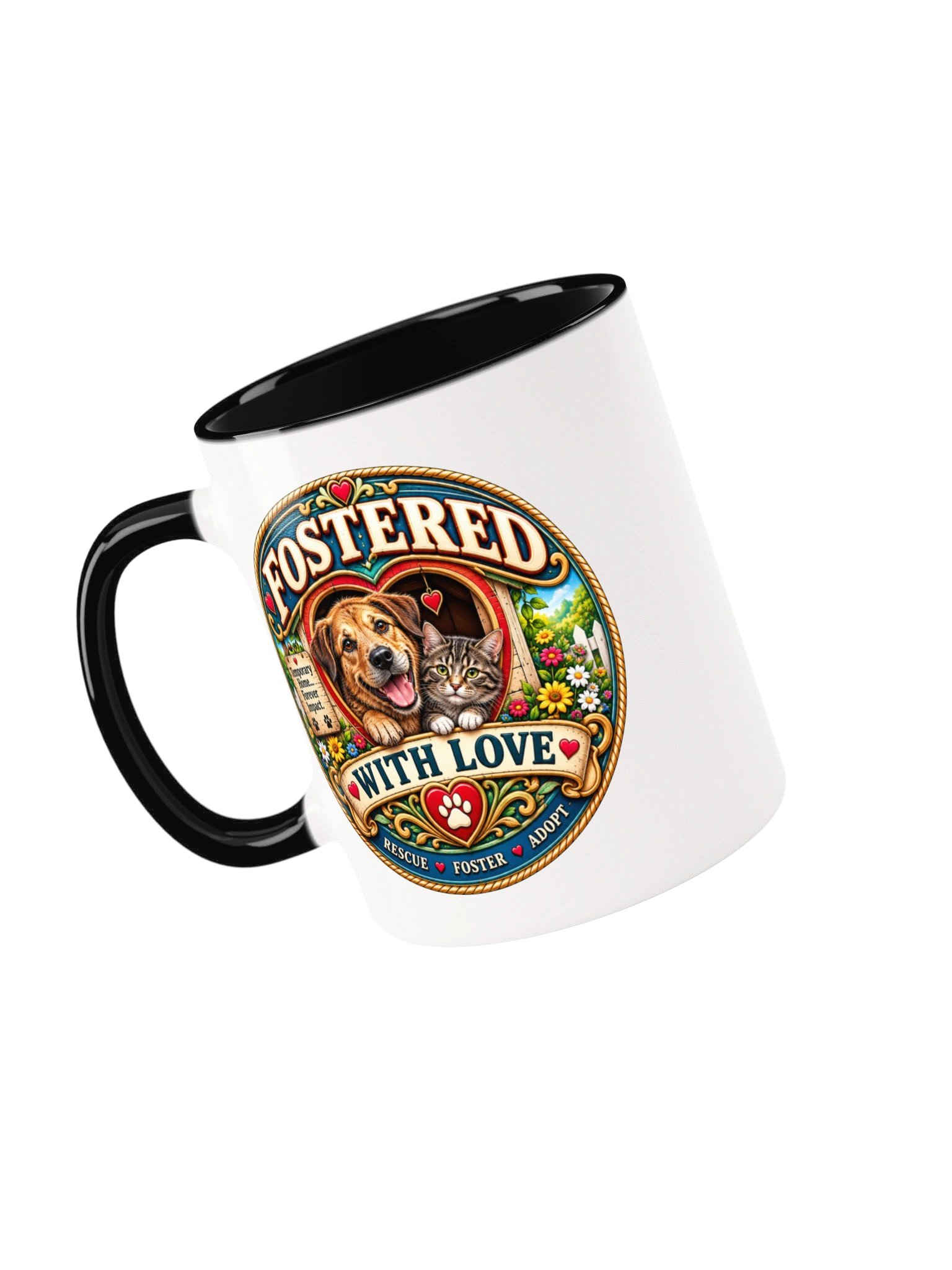 Fostered With Love Rescue Two Color Mug product image (3)