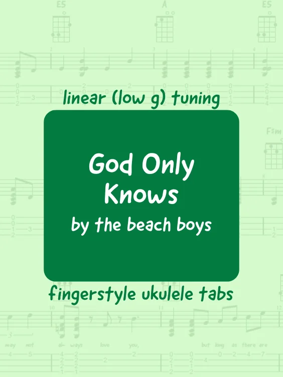 The Beach Boys - God Only Knows (uke tabs) product image (1)